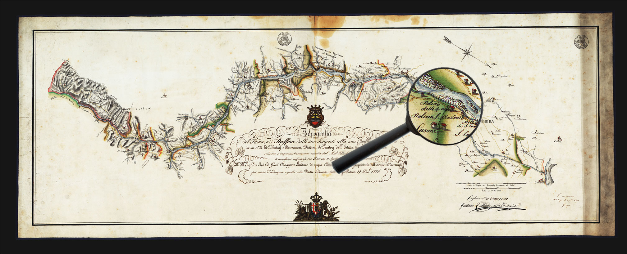 Mappa Idrografica di Voghera del 1826